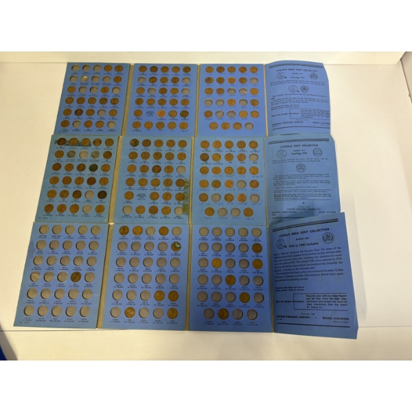 Lincoln Head Cent Collections (3 Collections) Total FV $1.54 - Wheat Penny FV $0.97 - 1909-1940