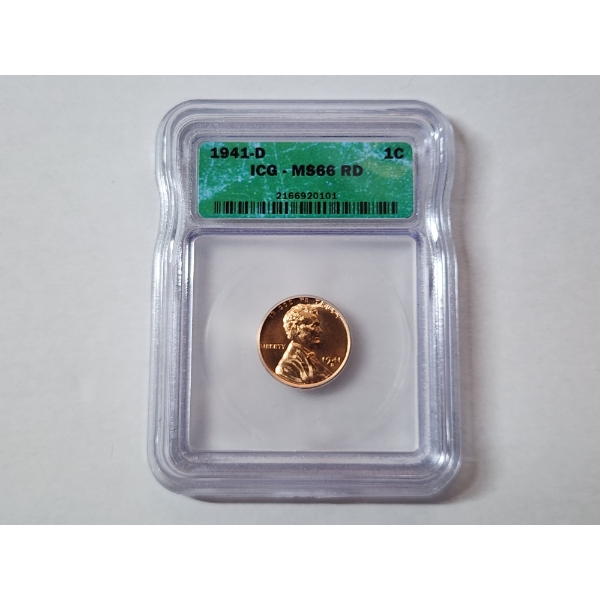 1941-D Lincoln Wheat Cent - IGS MS 66 RED 