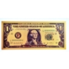 Image 1 : $1 US Currency Gold Foil Note - 24k (.999) Gold Foil 1 of 7 in The Modern Note Series Offered