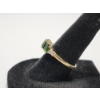 Image 2 : 10K Yellow Gold Ring with Three Large Green Stones - Size 7 - TW: 1.9g