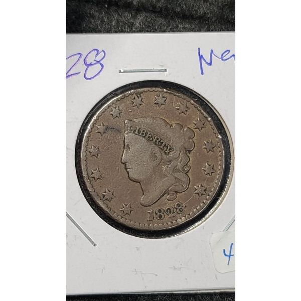 1828 Coronet Head Large Cent
