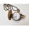 Image 1 : Illinois Springfield 11 Jewel Gold-Filled Railroad Pocket Watch & 24" Gold-Filled Chain TW: 45.3g