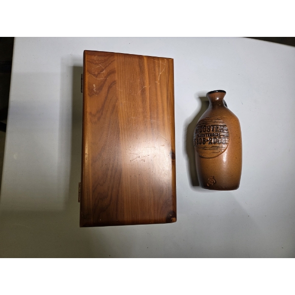 Neat Hand Made & Signed Wooster Crock Type Mini Jug, And Lane Cedar Jewelry Box