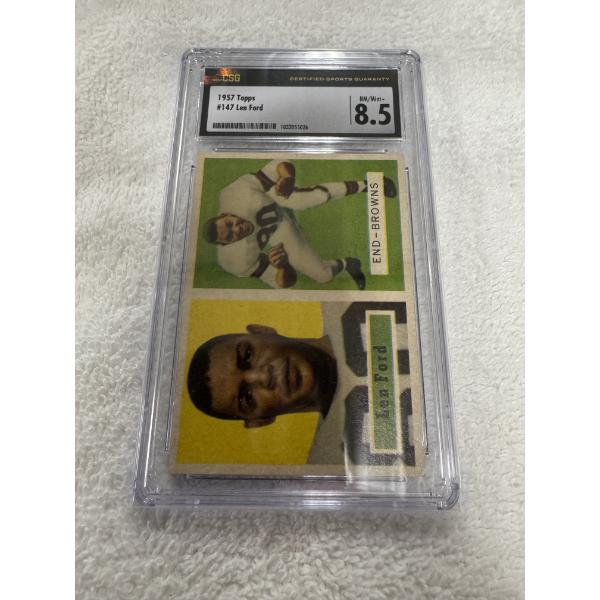 1957 Topps #147 Len Ford Cleveland Browns - CSG 8.5