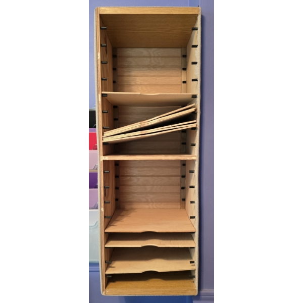 Wall Shelving Unit with Many Adjustable Shelves - 13x13x36