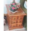 Image 1 : Living Room End Table As Shown 3 Drawers - Separate Glass Top - 28 x 18 - 21" Height