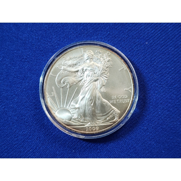 2009 American Silver Eagle in Capsule - 1 oz .999 Fine Silver 