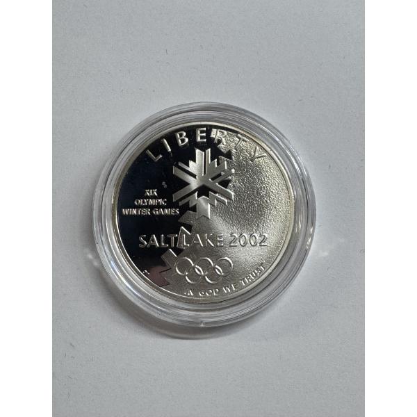 2002 Olympic Winter Games Commemorative Coin- United States 90% Proof Silver Dollar 