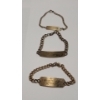 Image 1 : (3) Vintage Gold Filled On Sterling Silver Military ID Bracelets - Total Weight: 42.5g