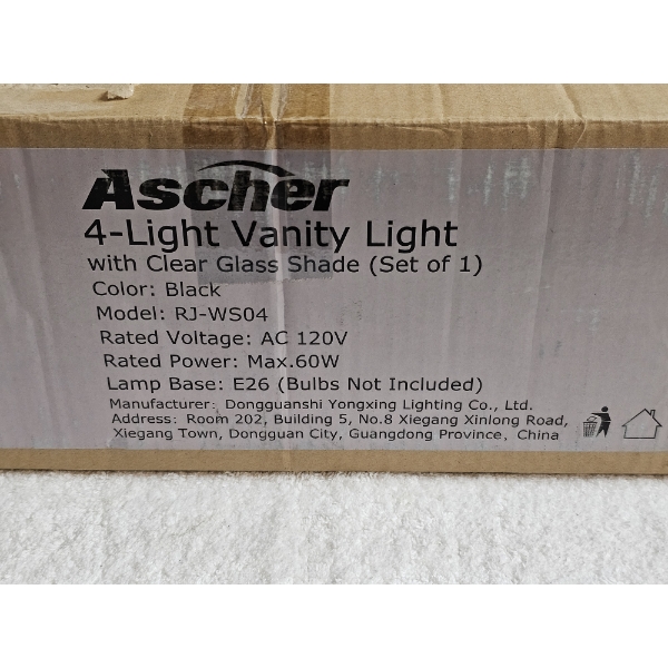 Ascher 29.3" 4-Light Fixture with Glass Globes