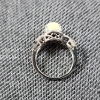 Image 5 : ABSOLUTELY GORGEOUS 14K WHITE GOLD RING FEATURING STUNNING OPAL & DIAMONDS ~ Weighs 5.2 Grams