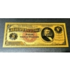 Image 1 : .999 GOLD FOIL U.S. CURRENCY  $5 - SERIES 1880 US GRANT NOTE - IN PROTECTIVE SLEEVE 