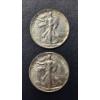Image 1 : 2 Pcs - 1940 P / 1940 S  Walking Liberty Half Dollars - High Grade - See Pics