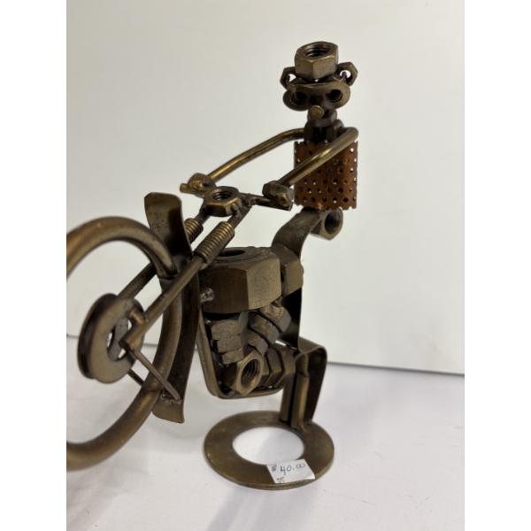 Vintage Handmade Metal Arts & Bolts Motorcycle Rider