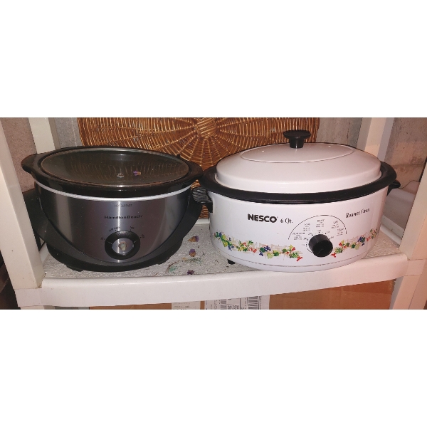 2 Pcs Roaster And Crock Pot