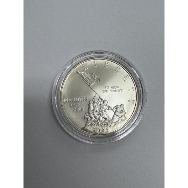 2005 Marine Corps 230th Anniversary Uncirculated 90% Silver Dollar - Incredible Condition 