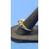 Image 2 : 14K Women's Gold Ring With Dark And Clear Stones - Size: 7 - Weight: 2.4g