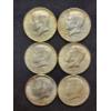 Image 1 : Six 40% Silver Kennedy Half Dollars - $3 Face Value