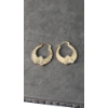Image 2 : 14K Gold Cherub Hoop Earrings TW: 2.6 Grams