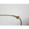 Image 3 : 18in 14K Gold Necklace with Flower/Stone Pendant TW: 3.1g