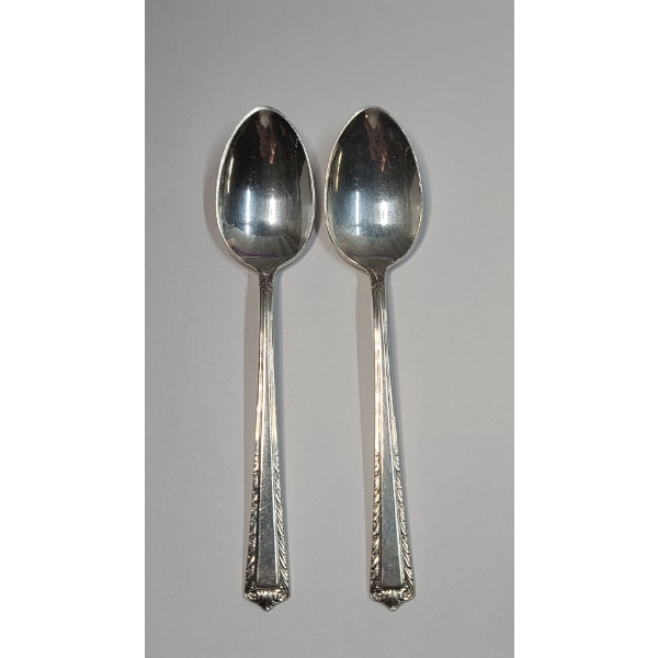 (2) Fine Arts Sterling Silver Co. Sterling Teaspoons With "Processional" Pattern - Weight: 61.5g