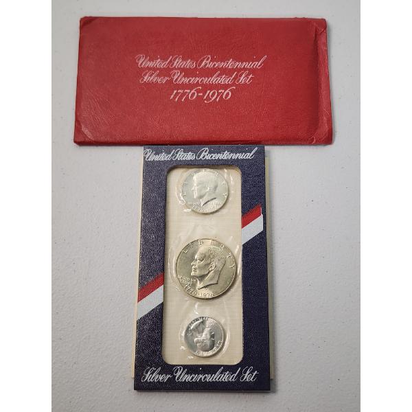 United States Bicentennial Silver Uncirculated 3-Coin Set