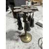 Image 3 : Vintage Indian Brass Goblet Holder, Decanter, and Goblets