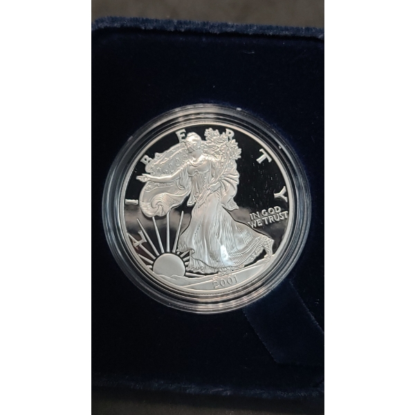 2001 1 oz 99.9 Silver American Eagle Proof Coin 
