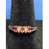 Image 1 : 10K Gold Ring With Rubies & Diamonds - Size 7 - Weight: 1.7g
