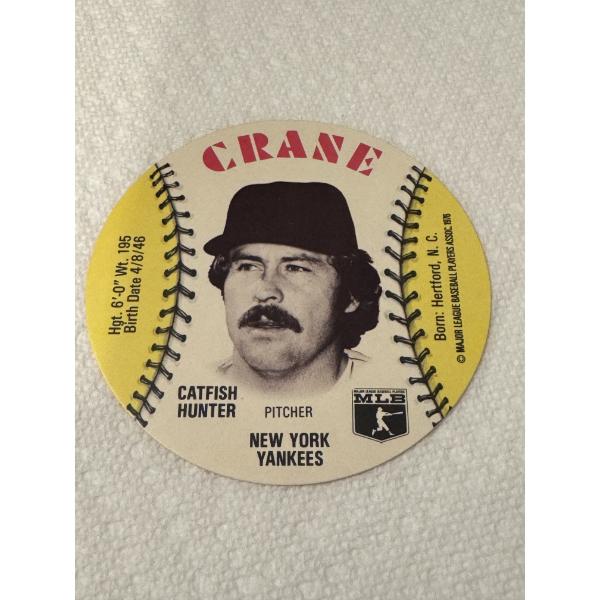 1976 Catfish Hunter Crane Isaly's Disc Baseball Card - Mint Condition