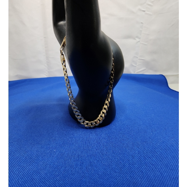 14K Yellow Gold Curb Cuban Link Bracelet - 8in - 8.8 grams