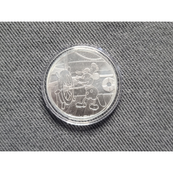 1 Oz Steamboat Willie .999 Silver Round in Protective Capsule