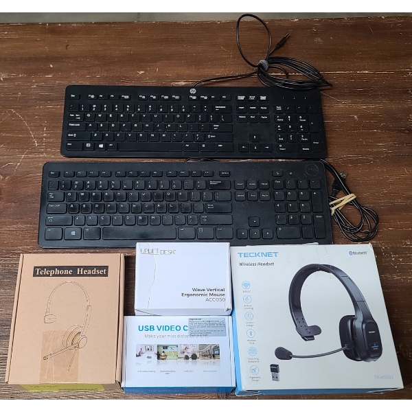 Lot Of Assorted Tech Accessories Including Keyboards, Mouses & More 