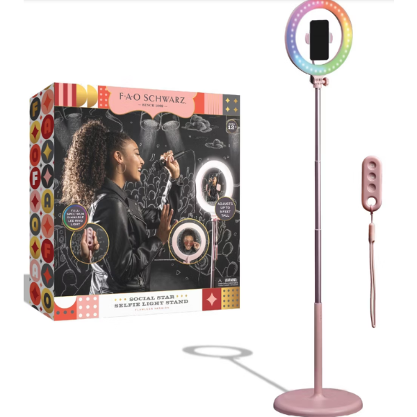 FAO Schwarz Social Star Selfie Light Stand - Up to 5 Feet Tall!!!