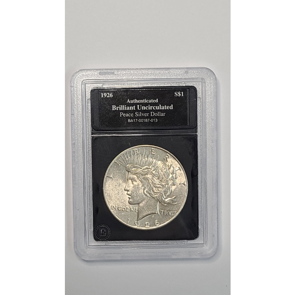United States 1926 Brilliant Uncirculated 90% Silver Peace Dollar