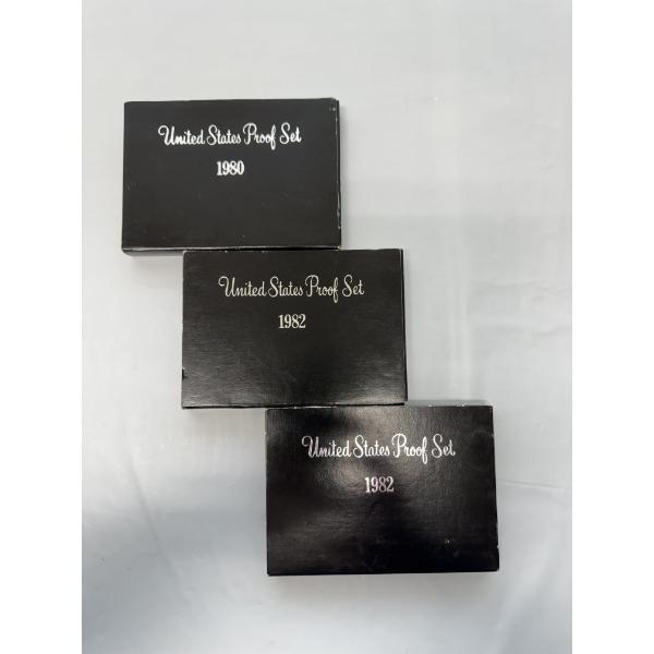 Three United States Proof Sets - Mint Condition