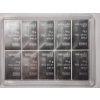 Image 2 : 100 Gram Valcambi Suisse Silver CombiBar - 10 Different 10 Gram Silver Bars on One Sheet