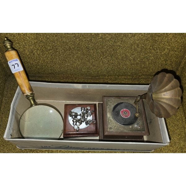 Vintage Desk Adornments incl Magnifying Glass and More