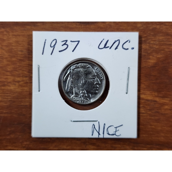 VERY NICE United States 1937 United Buffalo Nickel ~ HIGHER GRADE SPECIMEN!