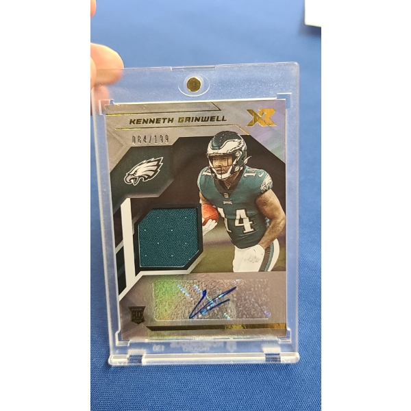 2021 XR Gold Patch Autograph Kenneth Gainwell Philadelphia Eagles 084/199 No. RSA-KGA Football Card 