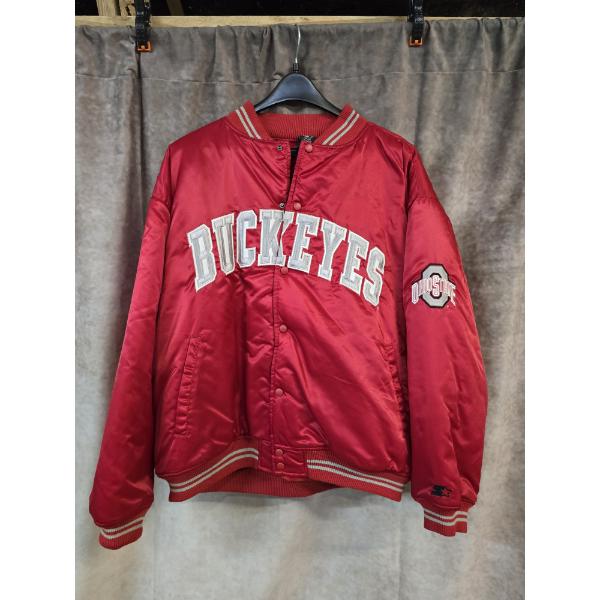 Vintage Starter NCAA Ohio State University Buckeyes Satin Jacket Collectible - Like New