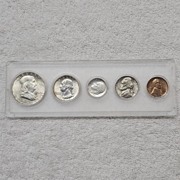 1960 United States Proof Coin Set - Quarter, Dime and Half-Dollar: 90% Silver