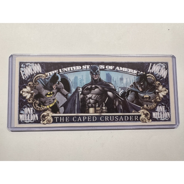2015 BATMAN One Million Dollar Bill In Protective Holder - Mint Condition - Limited Edition