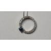 Image 3 : 14K White Gold Hoop Pendant On 14K White Gold 18" Necklace - Weight: 2.9g