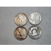 Image 2 : Lot of 4 90% Silver Half Dollars: 1939, 1942, 1944 Walking Liberty & 1951 Franklin