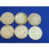 Image 4 : x9 Assorted Year 90% Silver Franklin Half Dollars FV: $4.50