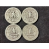 Image 3 : Four 90% Silver Washington Head Quarters - $1.00 Face Value
