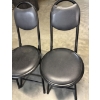 Image 2 : 4 Black Folding Chairs - Small with Circle Seats - 40 inches