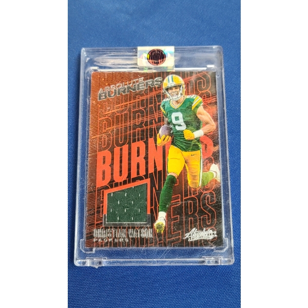 2023 Panini Christian Watson Green Bay Packers Absolute Patch Football Card