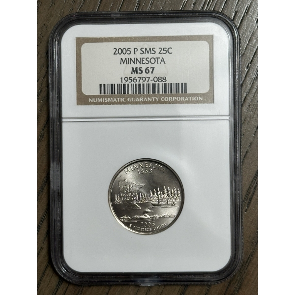 NGC MS67 2005-P SMS State Quarter -  Minnesota